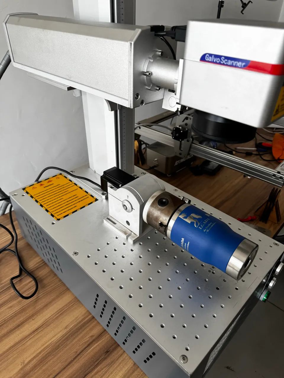 Fiber laser 30w completa com eixo rotativo 