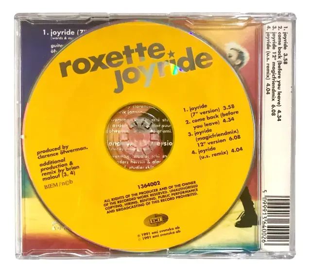 Roxette - Joyride  "CD Maxi-Single" (Importado da Europa) - Foto 2