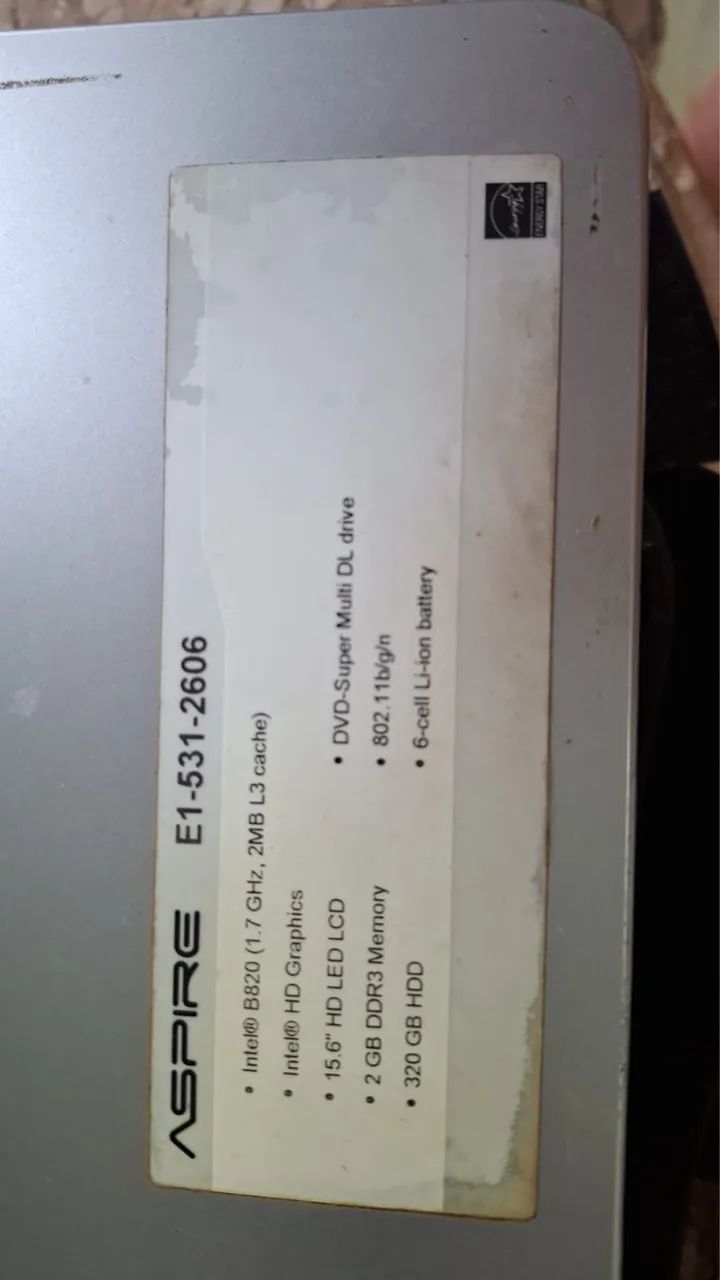 Notebook Acer Aspire E1-531