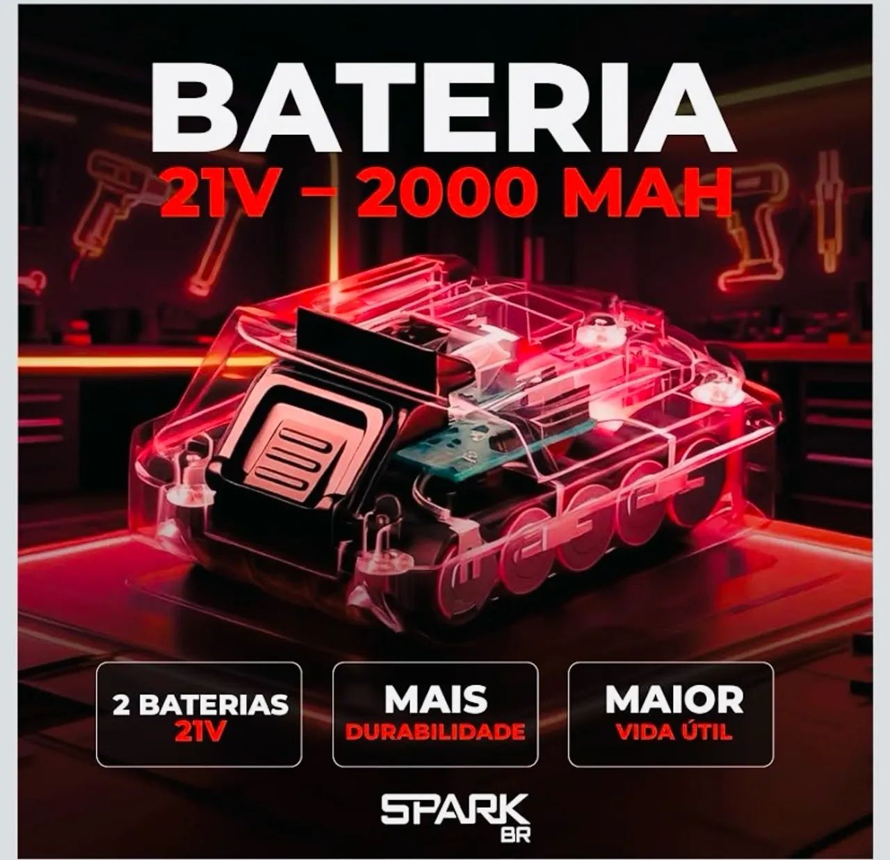 Parafusadeira furadeira impacto SPARK BR BRUSHLESS  - Foto 5