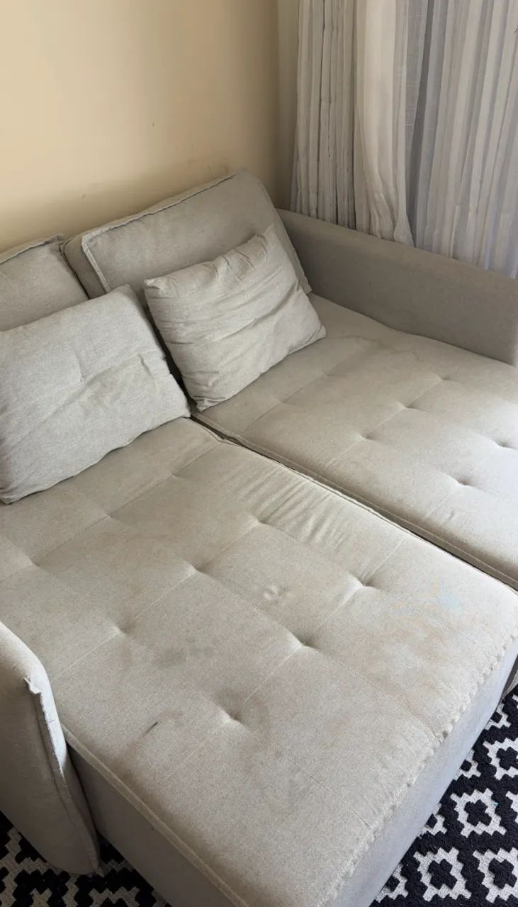 Sofá Off White de Linho Grosso Premium - Foto 3