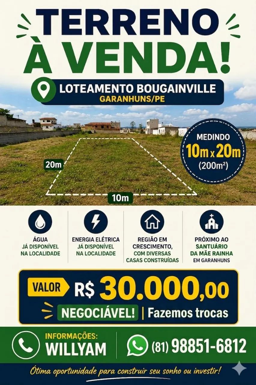 Vende-se terreno