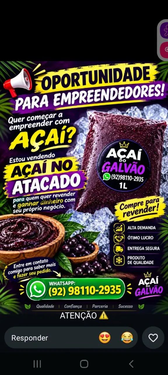 Vende se  açaí top .