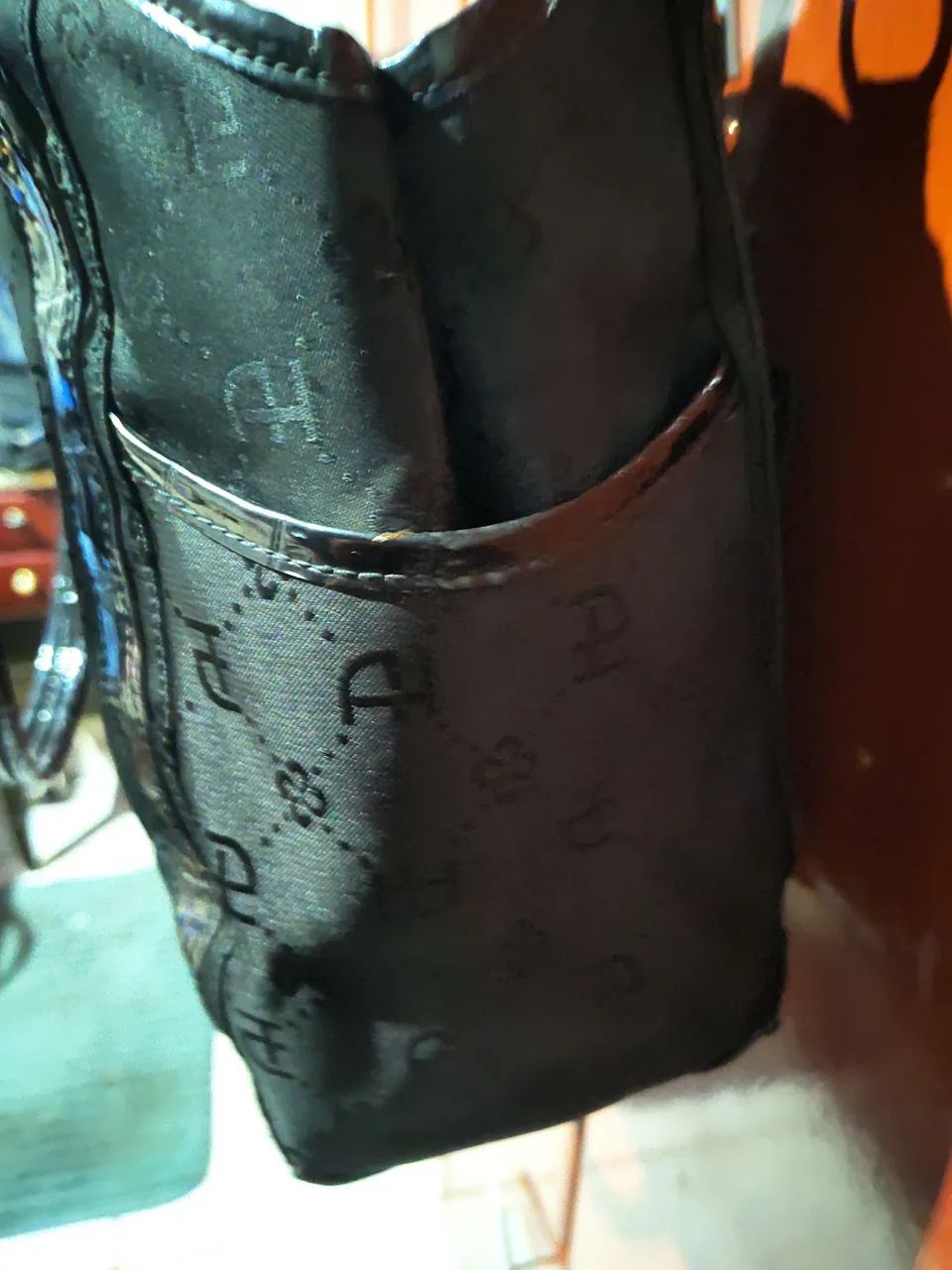 Bolsa Ana Hickmann Preta Monograma Original - 2009 - Foto 3