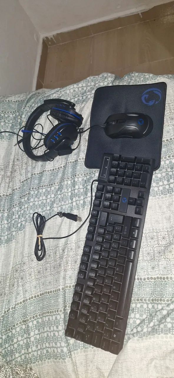 Kit Gamer Teclado,Mouse, Mousepad, Headset