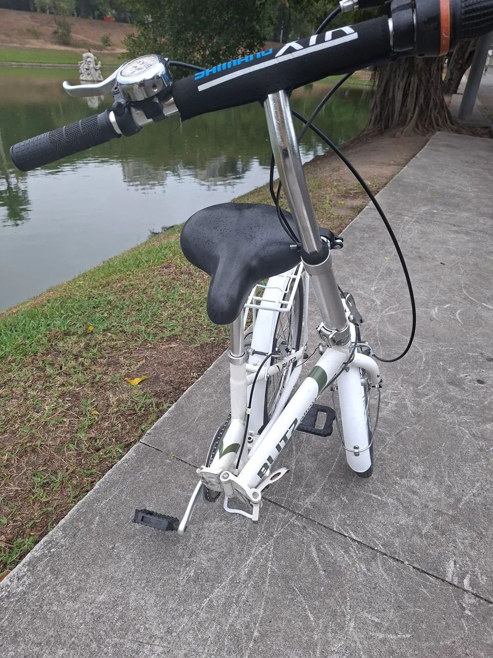 Bicicleta dobrável blitz aluminio - Foto 5