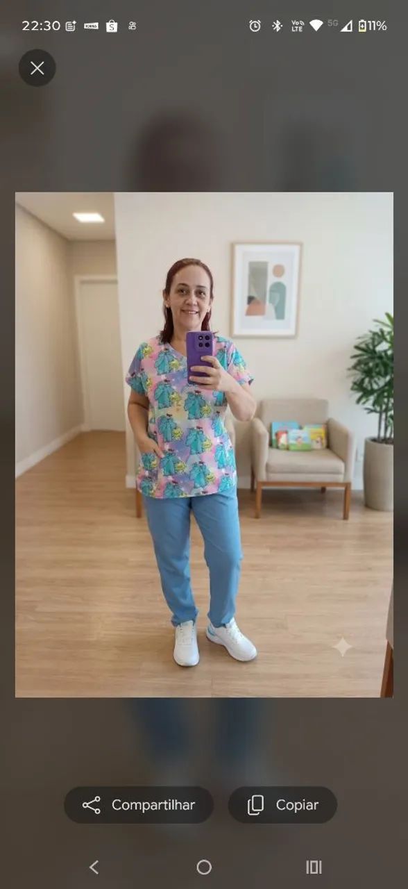 Pijama hospitalar estampado  - Foto 3