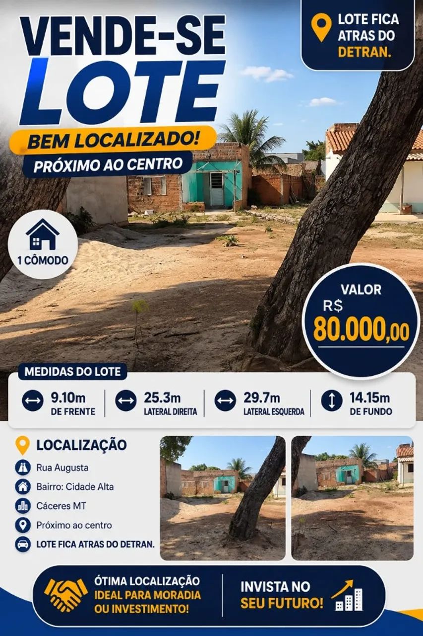 Lote perto do centro em Cáceres 