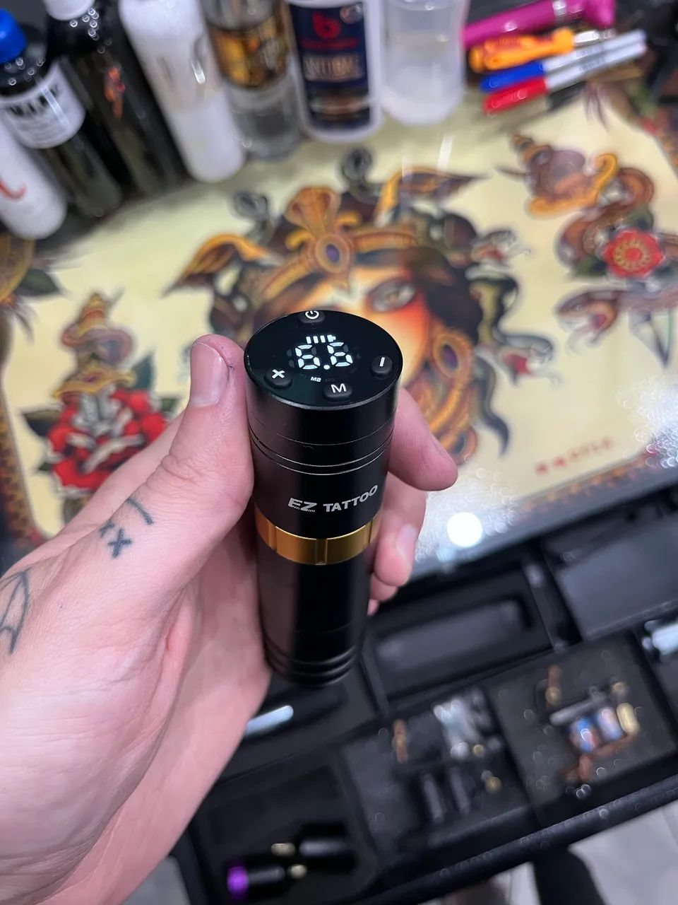 2 Máquinas Tattoo Pen Tatuagem Mast EZ - Foto 5