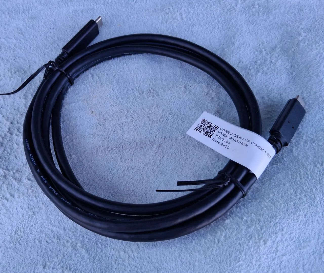 Cabo USB 3,2 CM-CM 1,8 mts GEN1 5A