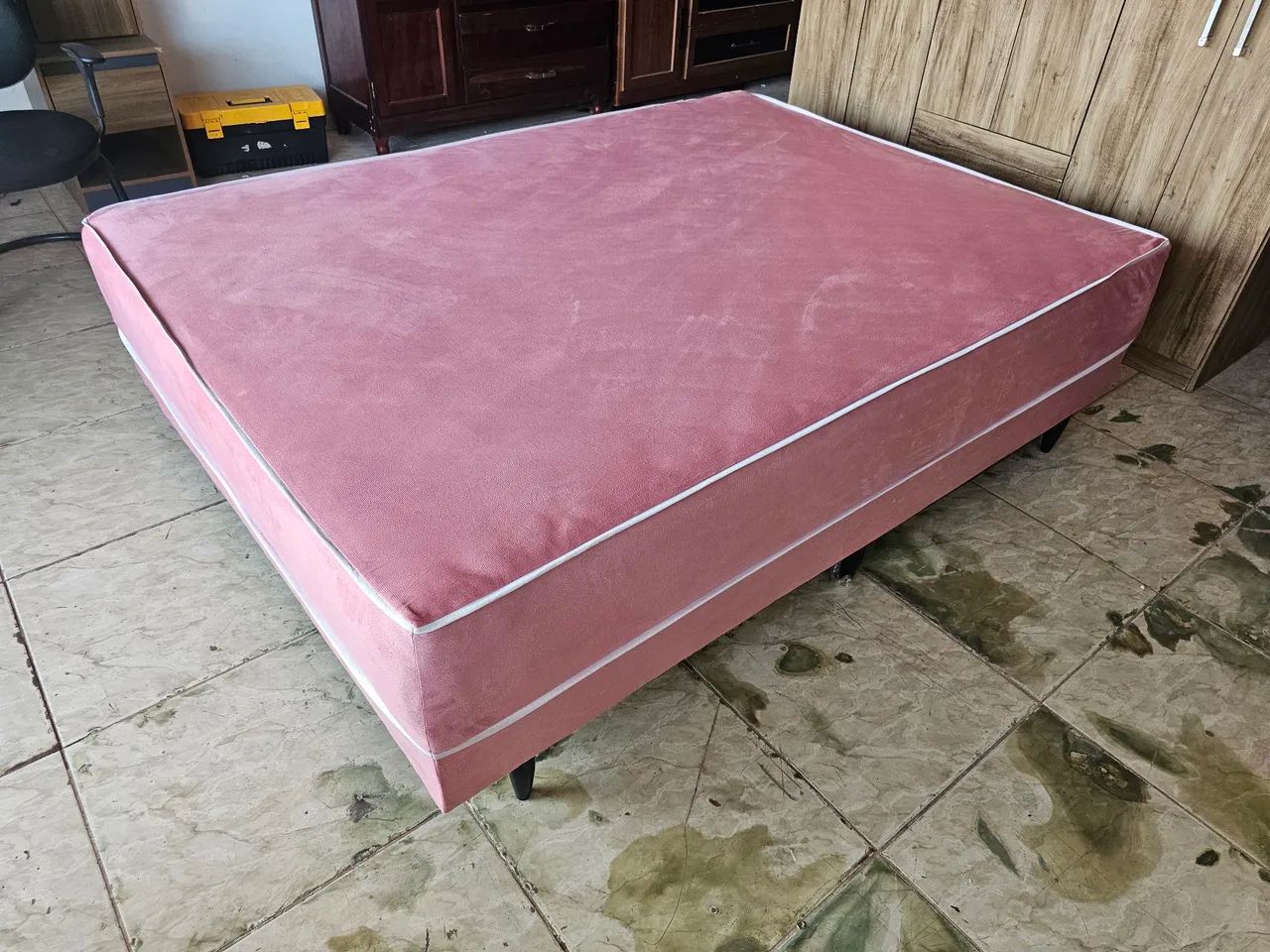 Cama unibox nova casal de mola - Foto 3