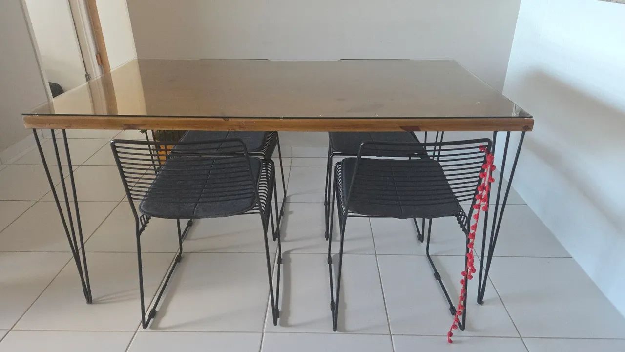 Mesa de jantar estilo industrial + cadeiras | vendo junto ou separado - Foto 3