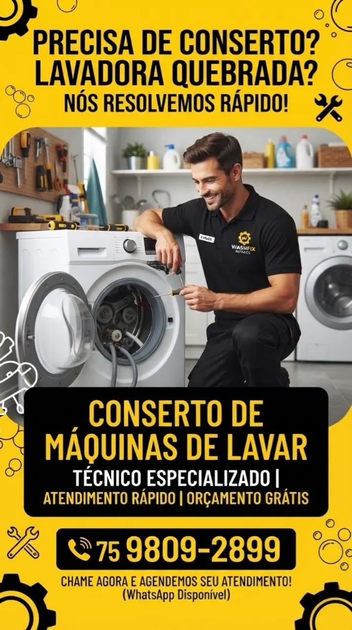 Conserto de máquina de lavar 