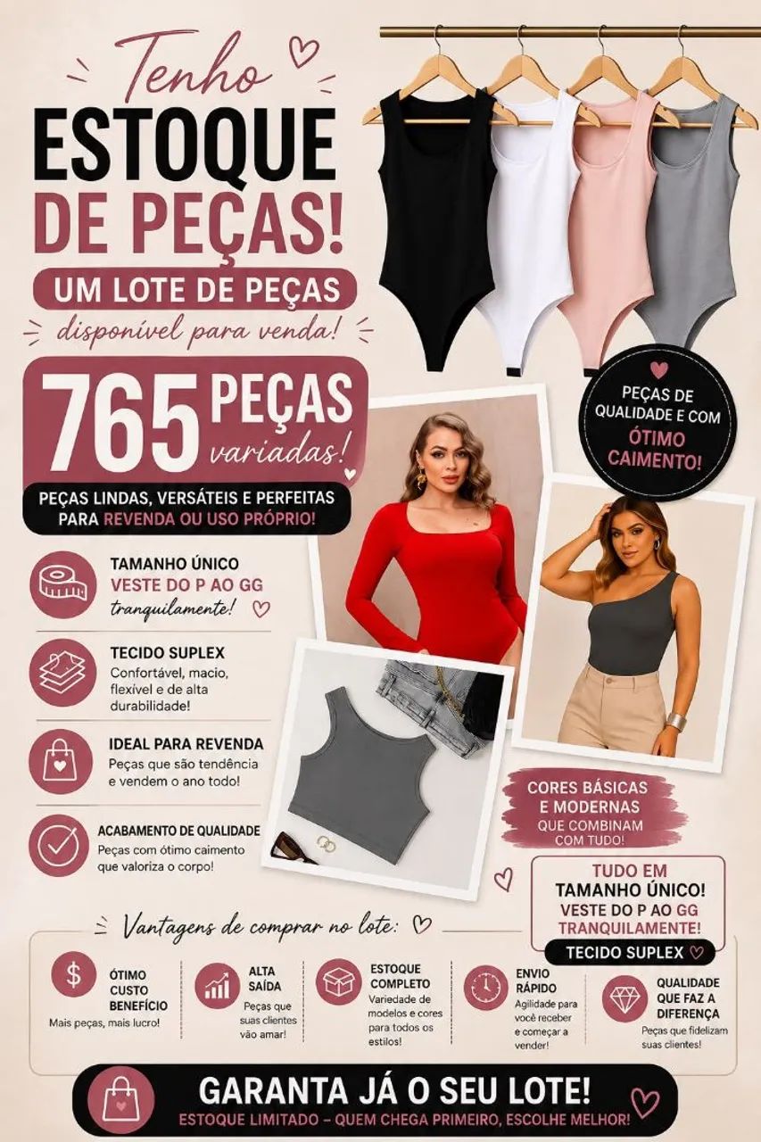 Vendo estoque de body, quatro modelos 