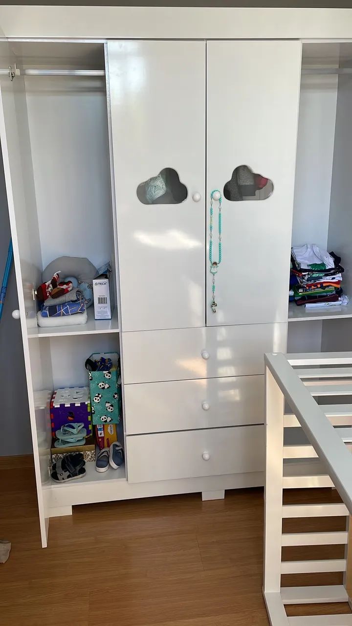 Guarda Roupa Infantil Branco - Foto 3