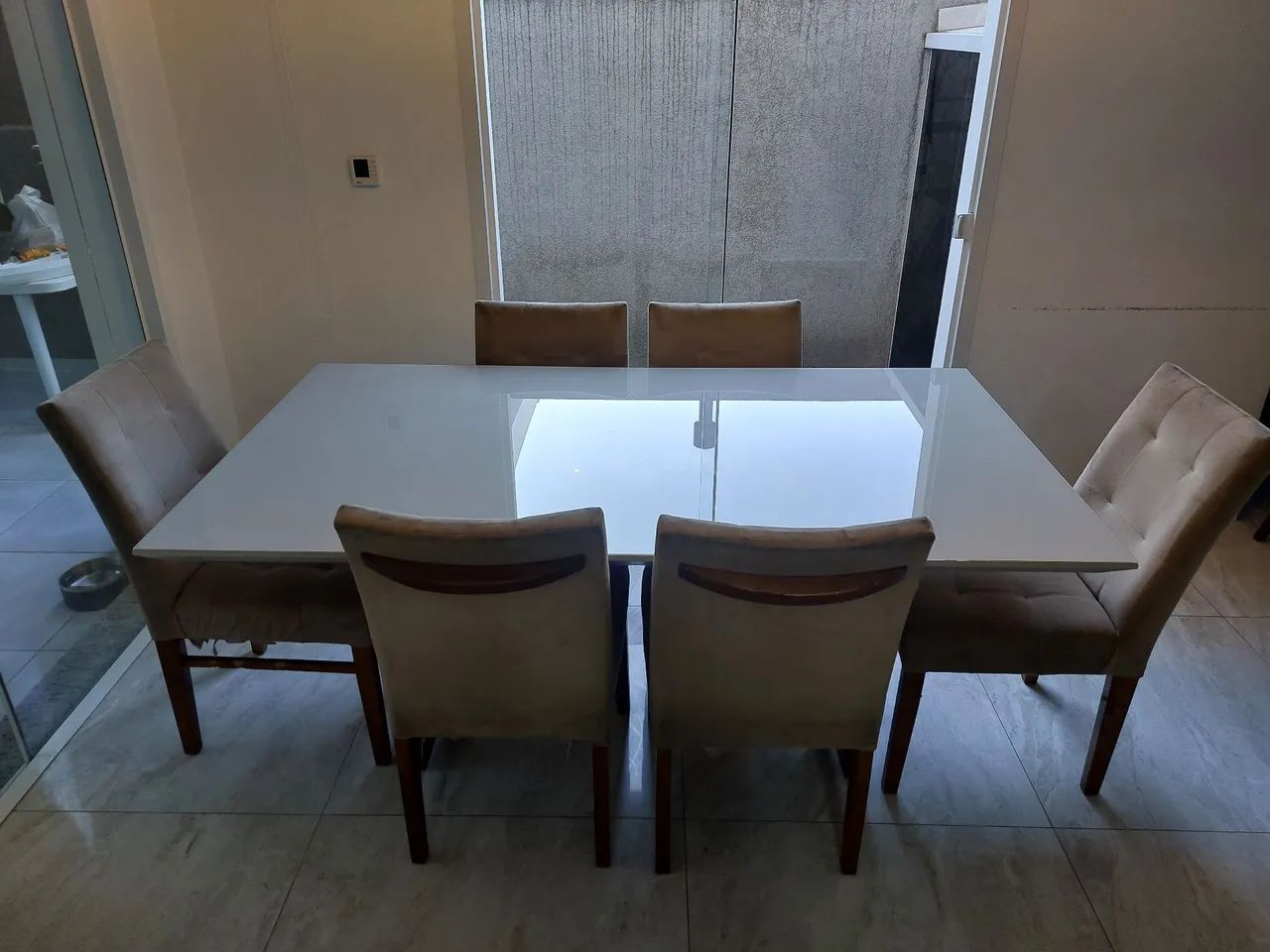 Mesa com tampo de vidro  - Foto 4