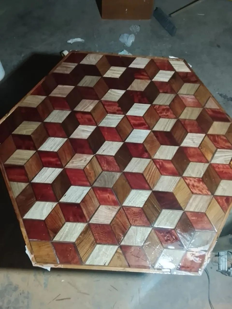 Mesa sextavada 3D6 lugares resinada - Foto 2