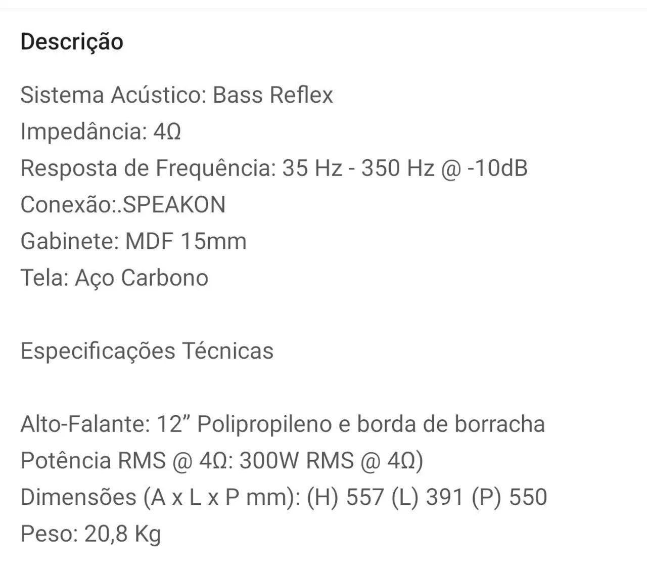 Subwofer passivo 12'polegadas - Foto 4