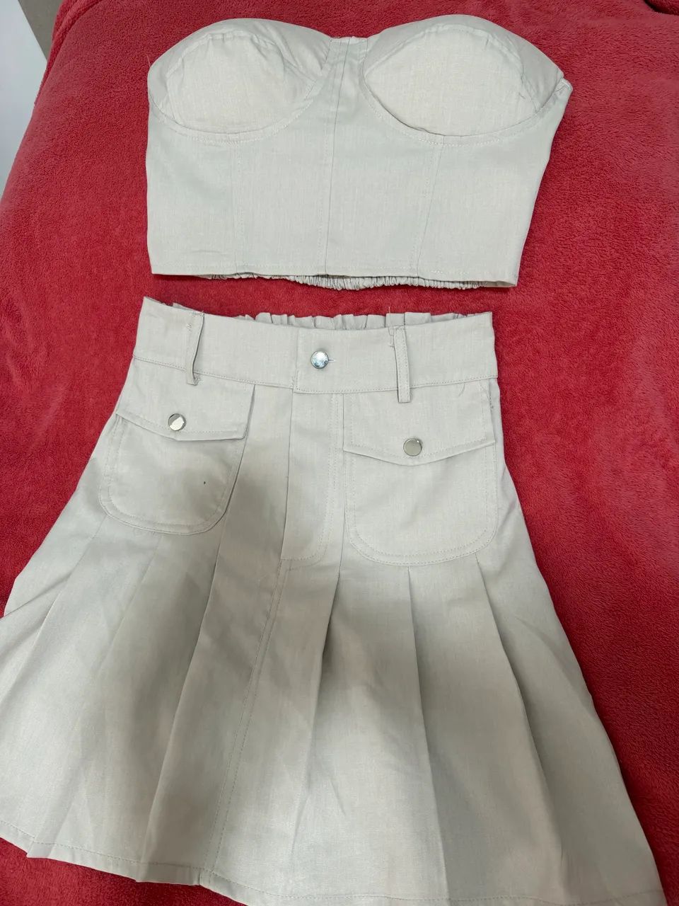 Conjunto bege casual 