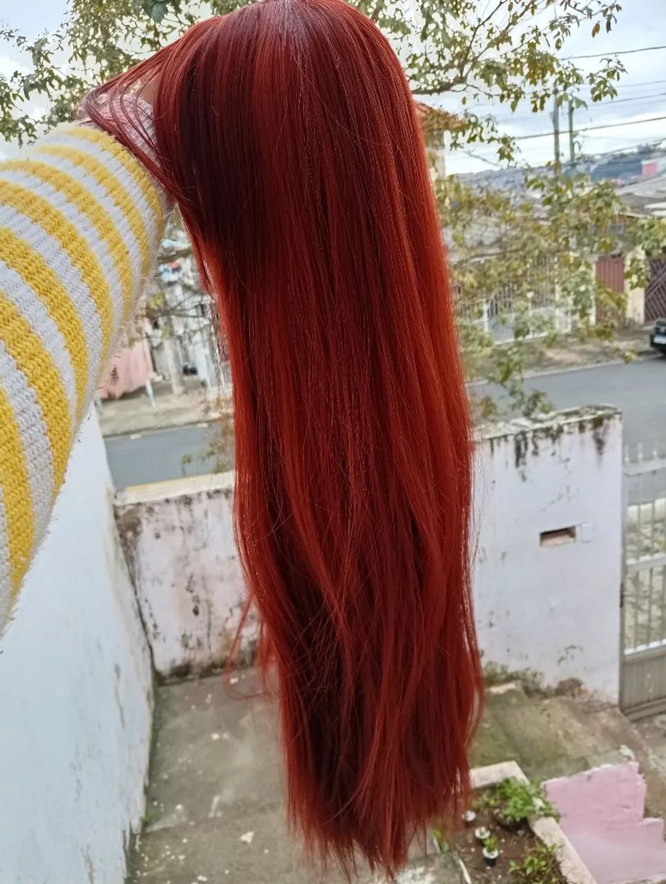 Peruca Lace Ruiva Longa PAGAMENTO A VISTA  - Foto 5