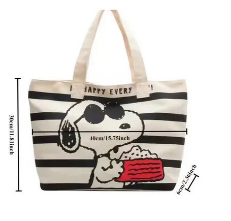 Bolsa Snoopy bonita dos desenhos  - Foto 3