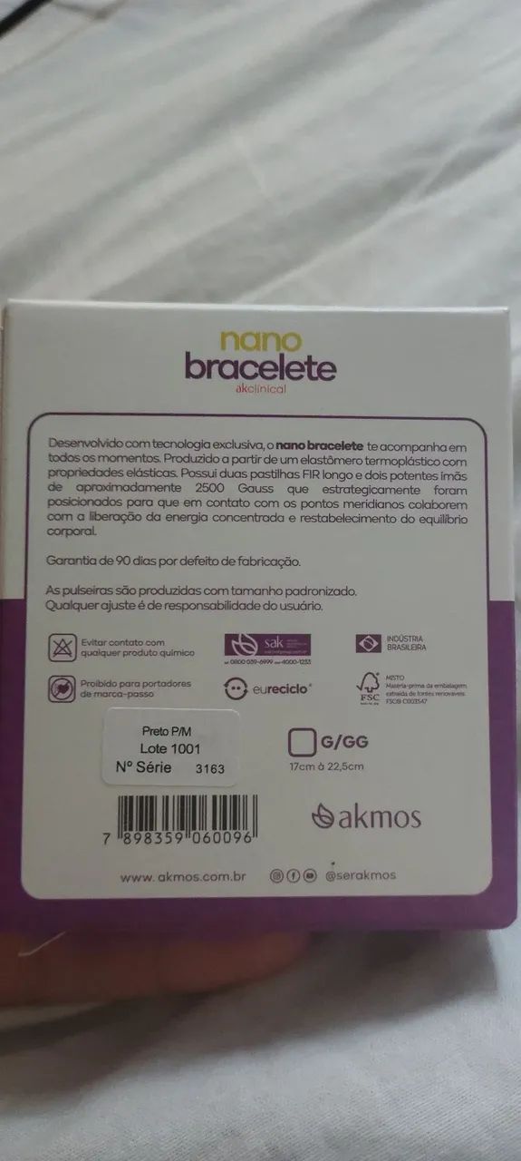 Nano Bracelete Akmos - Foto 2