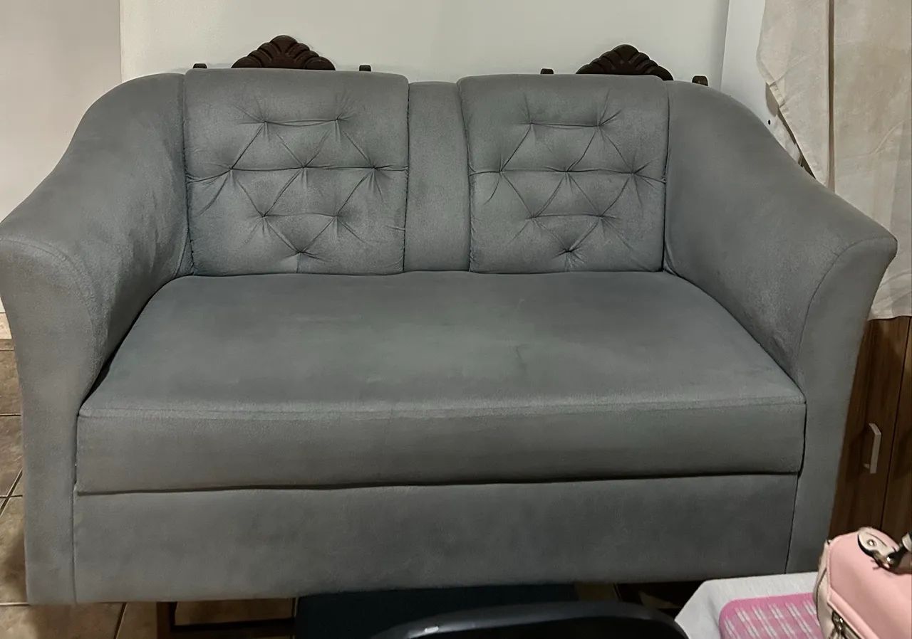 NOVINHO!!!! Sofá dois lugares de sala de espera, consultório ou salão de beleza  - Foto 3