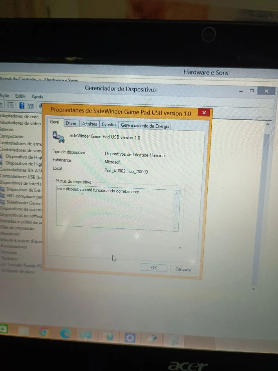 Controle Sidewinder Microsoft antigo para Pc  - Foto 5