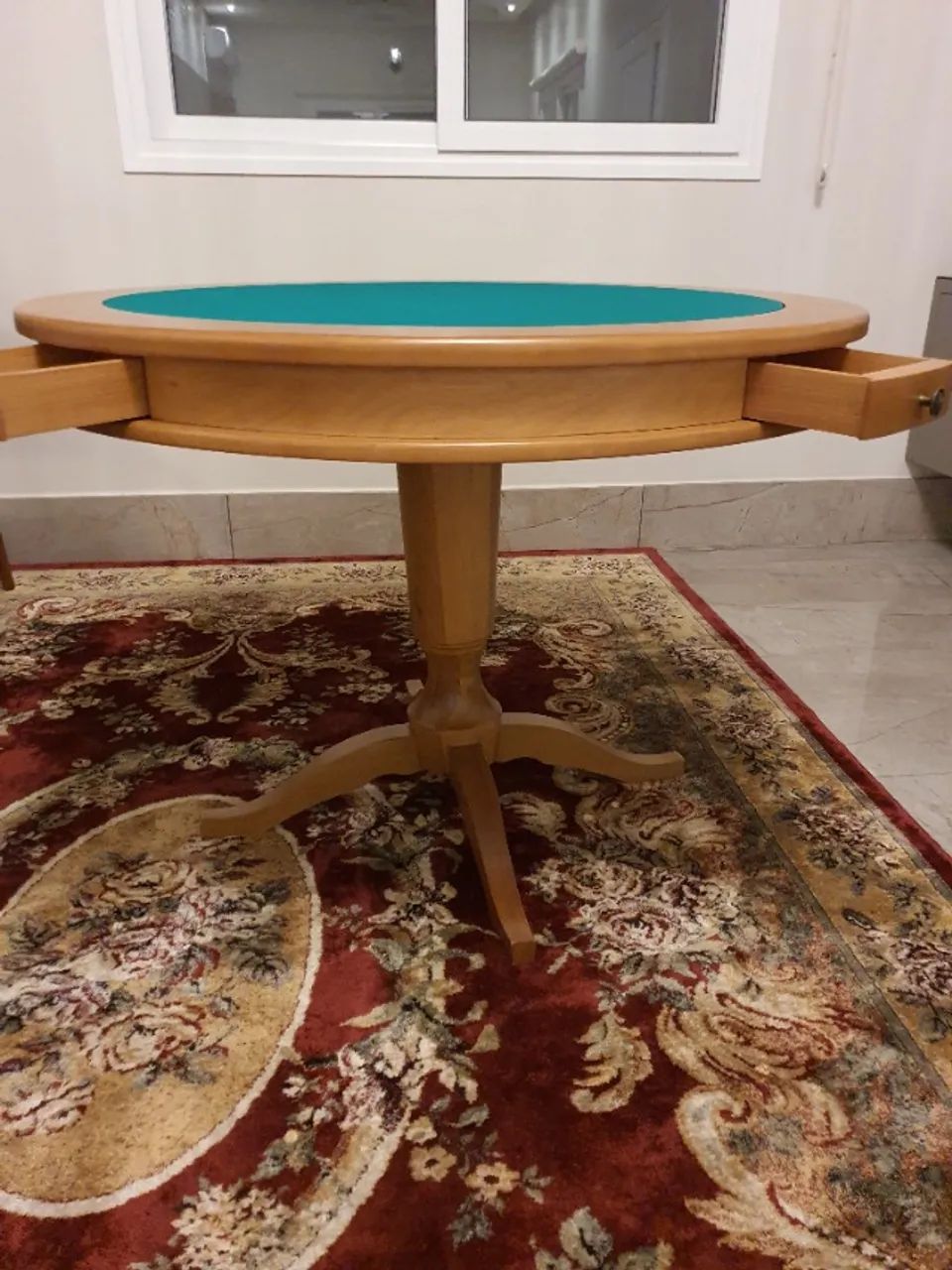MESA DE JOGOS DE MADEIRA MACIÇA - Foto 4