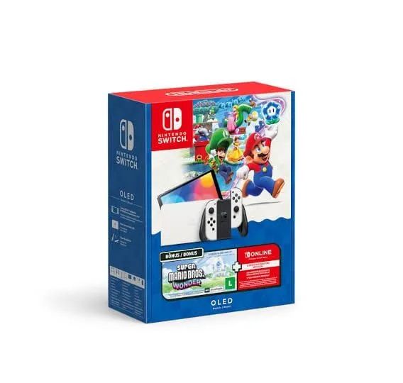 Nintendo Switch OLED + Super Mario Bros + 3 Meses de NSO
