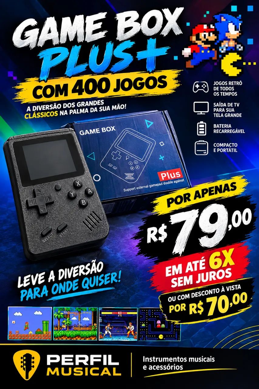 Mini game Box plus promoção 