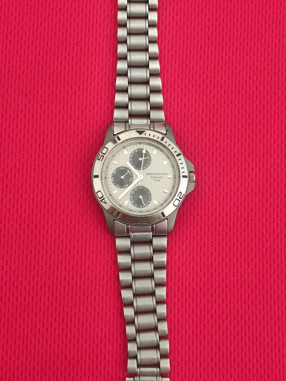 Relogio Technos Titanium 6P27 Multifunção Quartz anos 2000 vintage.<br> - Foto 5