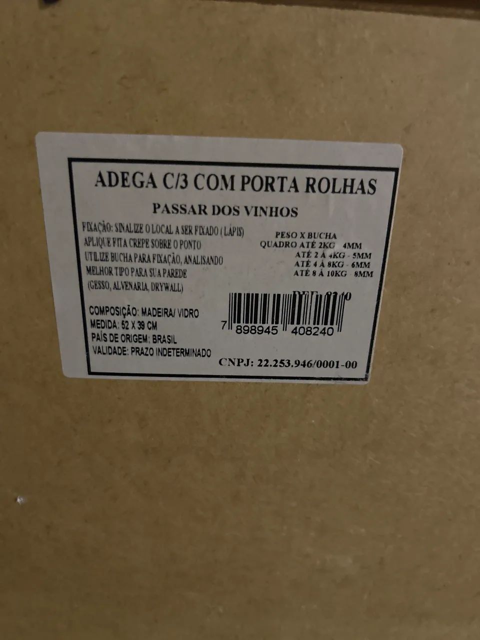 Adega com 3 Porta rolhas  - Foto 2