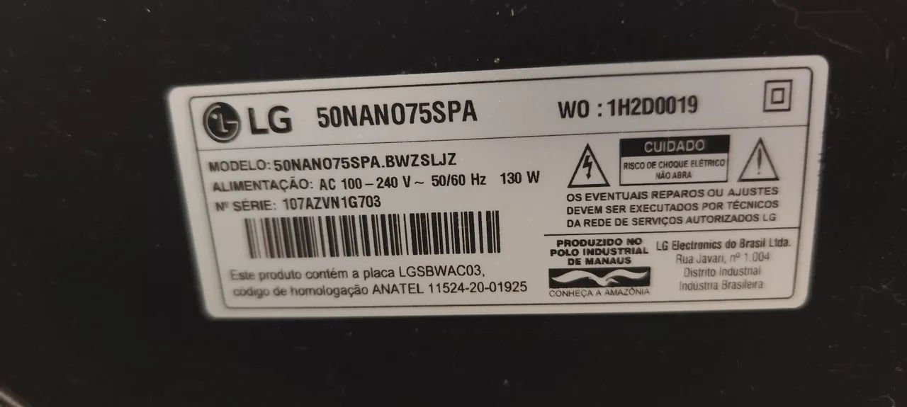 Smart Tv LG 50 polegadas nano. Excelente tv. Estou vendendo por motivo de mudança. - Foto 3