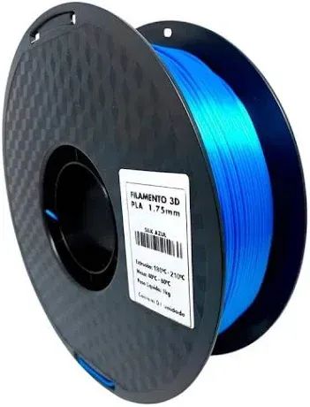 Filamento PLA Silk Azul impressora 3d masterprint impressão 3d  - Foto 5