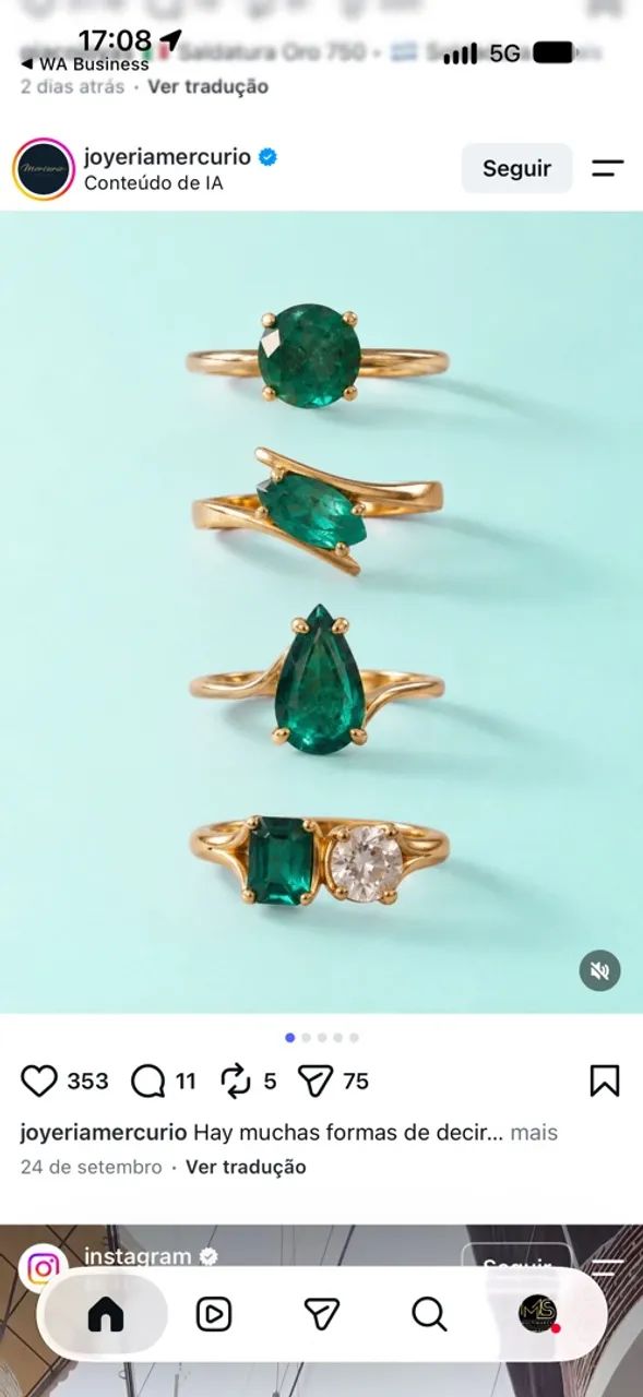 Anel ouro 18k - Foto 2