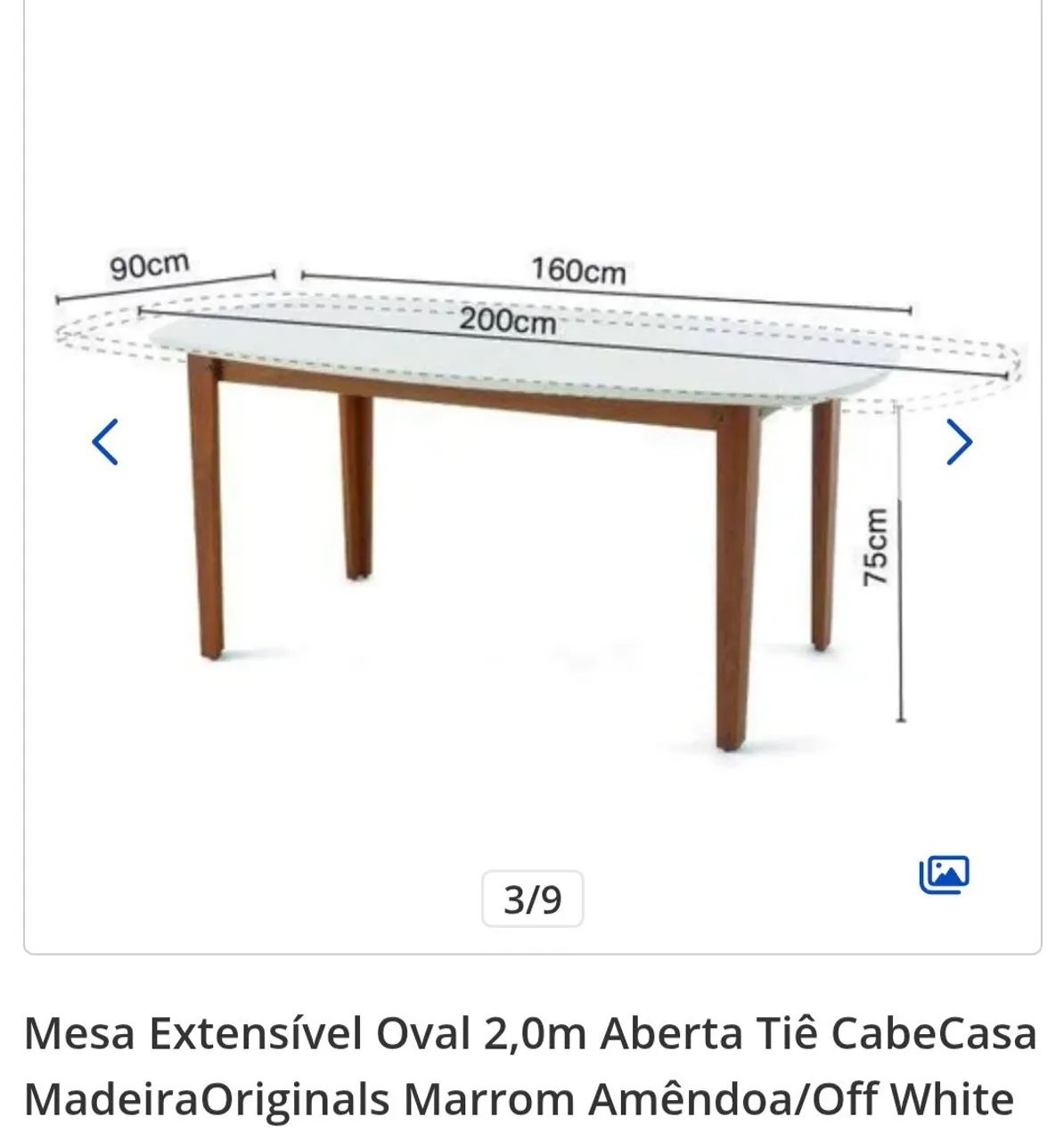 Mesa Tie extensivel Cabecasa MadeiraMadeira 