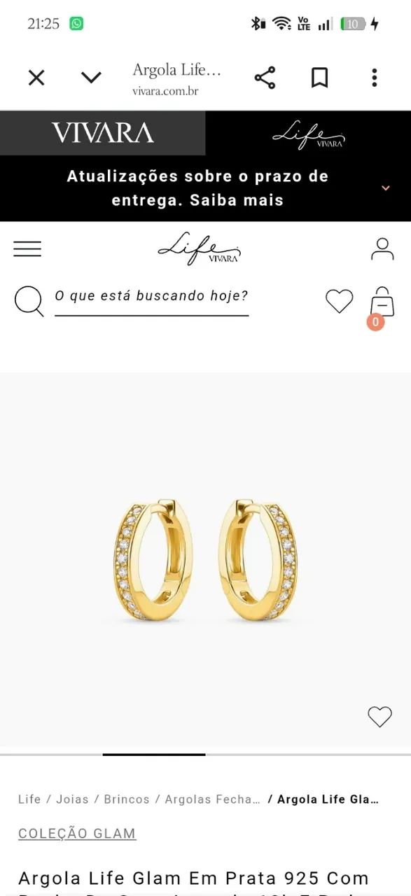 Argola Life Glam 