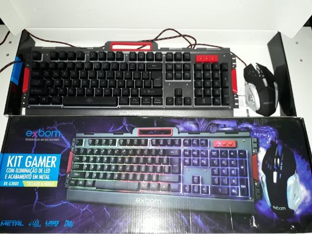 Kit Gamer Teclado e Mouse LED Metal Semi Mecânico (BK-G3000) Preto - Foto 5