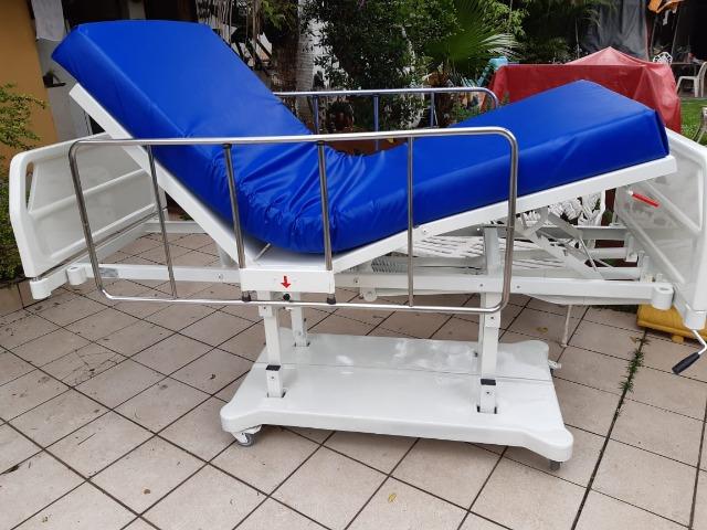 Cama hospitalar 3 manivelas,s luxo com elevação de altura - Foto 3
