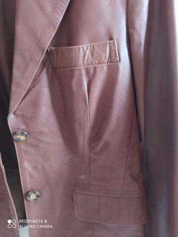 blazer feminino em couro legitimo