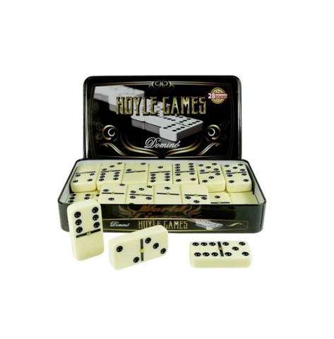 Jogo Domino Profissional Osso Colorido 28 Peças Com Estojo