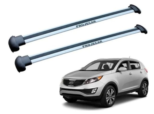 Travessa De Teto Em Aluminio Prata Kia Sportage 