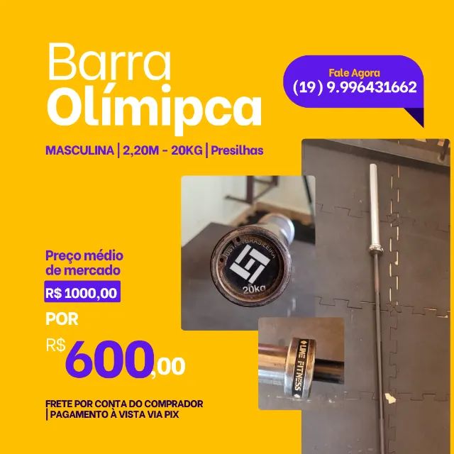 Barra discount olímpica olx