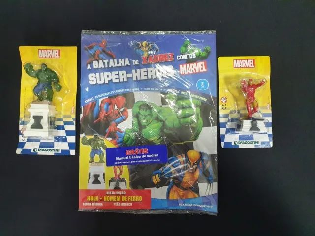 Xadrez Marvel - Volumes 1, 2 e 3 (Hulk, Homem de Ferro e Homem Aranha)
