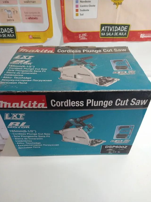 Serra de trilho Makita 18v + 2 baterias originais - Foto 3