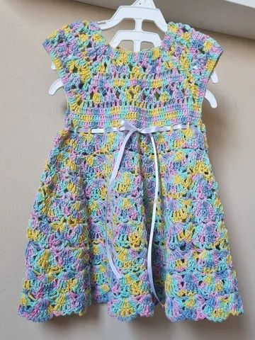 Inspirações de Vestidos de Crochê para o verão da sua princesa