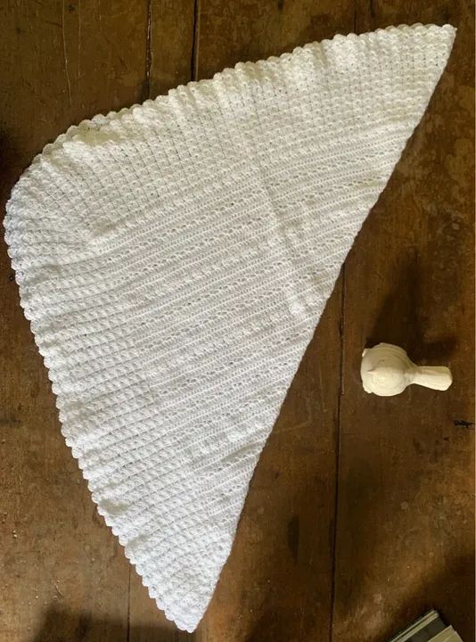Manta / xale para bebê em crochê  - Foto 2