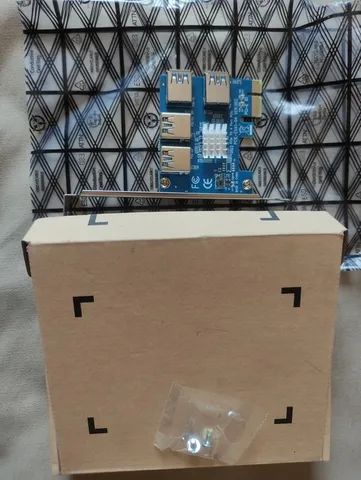 Placa PCI 4x USB 3.0 para mineração e afins