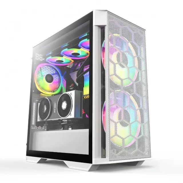 Gabinete Gamer Redragon Demolisher White *Sem Fan Led* - WZetta